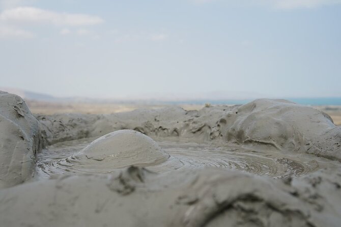 4x4 Jeep Tour - Secrets of Gobustan and Mud Volcanoes - Riding up Kichik Dash to the Caspian viewpoint