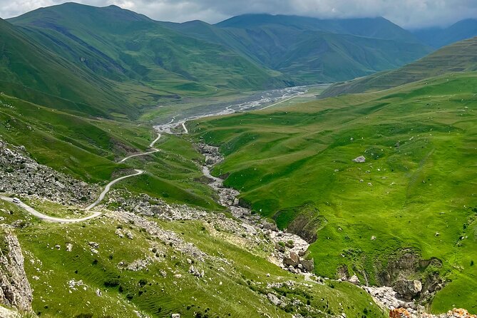 A Full Day Adventure: Khinalug, Guba & Candy Mountains Tour - The long road from Baku to Five Finger Mountain