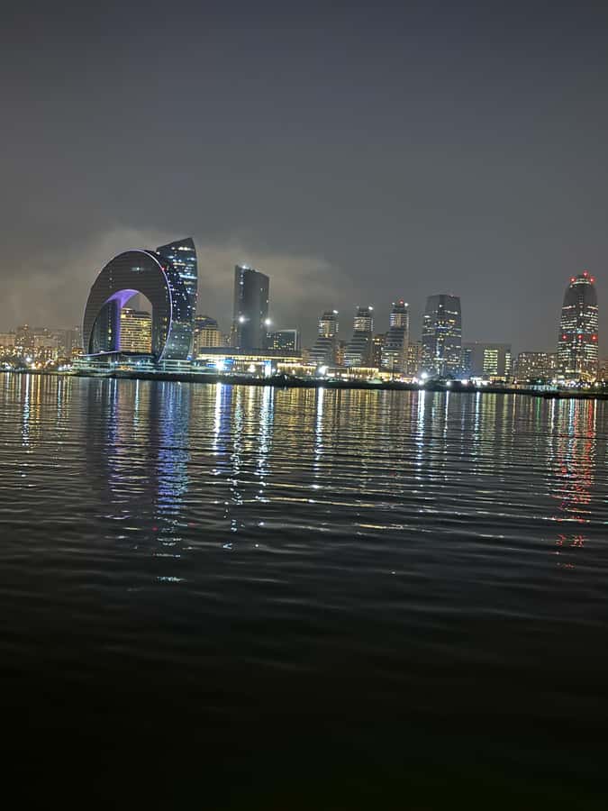 Baku: Caspian Sea Boat Tour with City Skyline Views - The skyline from the Caspian Sea