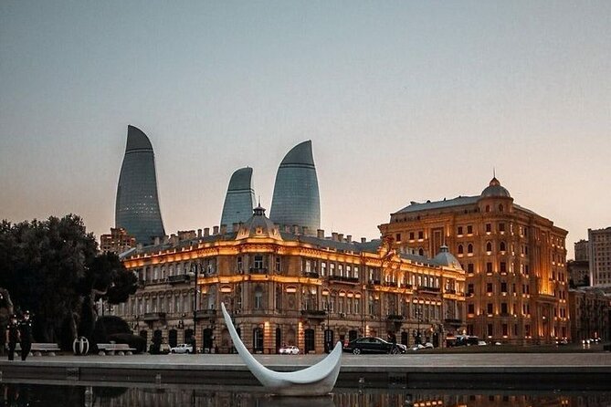 Baku City Sights Guided Night Walking Tour with Funicular - Flame Towers and the view that defines modern Baku