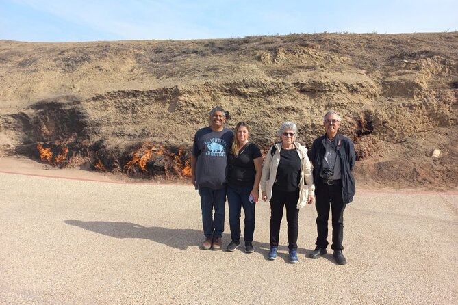 Baku Gobustan and Absheron guided tour + Free Airport Transfer - Deniz Mall and Government House from the road