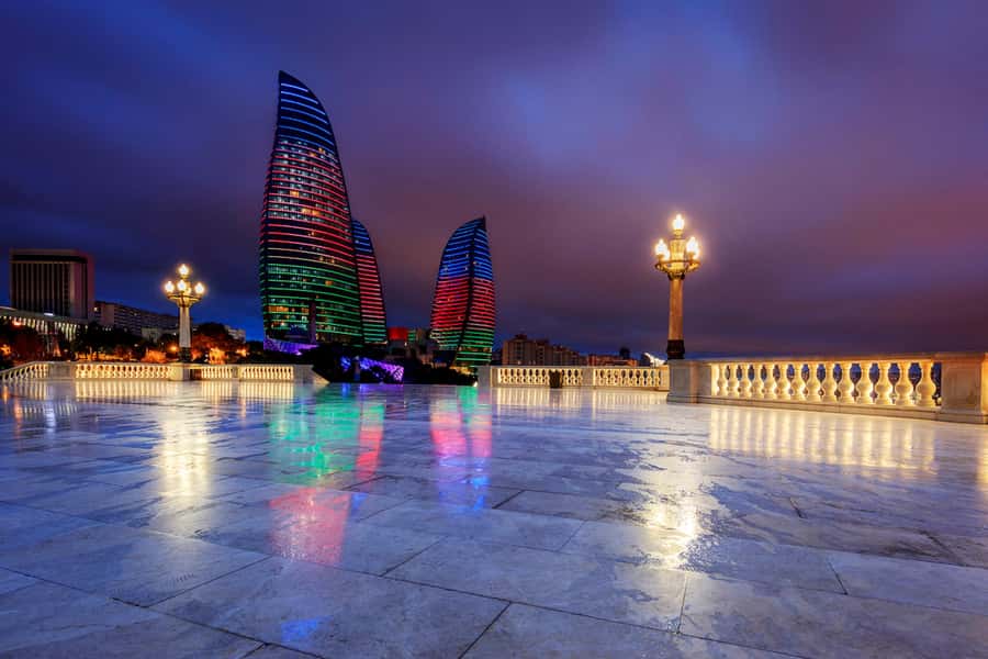 Baku Lights Night Tour with Hotel Pickup - Hotel pickup, guides, and private groups