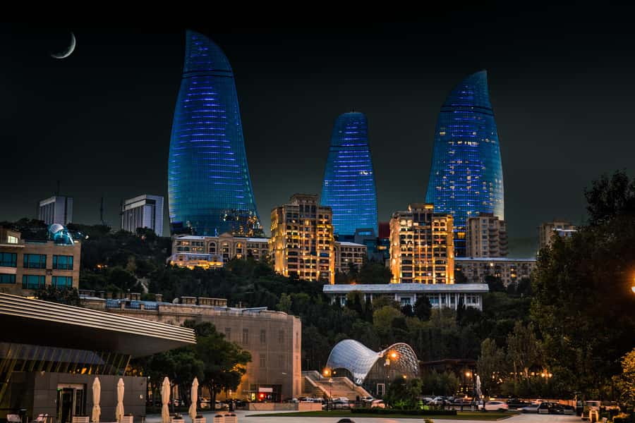 Baku: Night Panoramic Group Tour with Flame Towers 1 - Flame Towers: Baku’s modern calling card