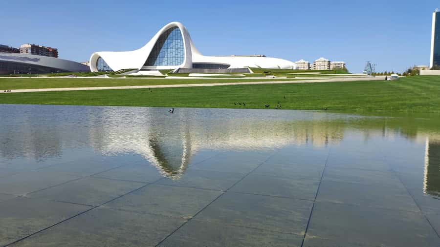 Baku: Night Panoramic Group Tour with Flame Towers 1 - Maiden Tower and Fountain Square round out the city picture