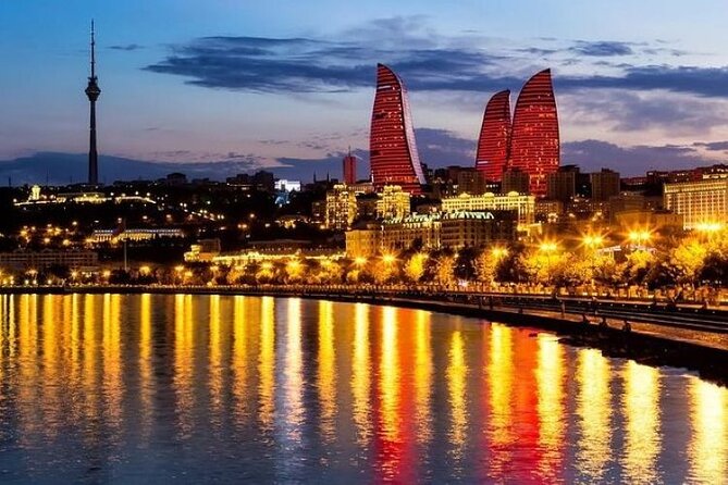 Baku Night Panoramic tour - Crystal Hall, Flag Square, and the Baku Eye