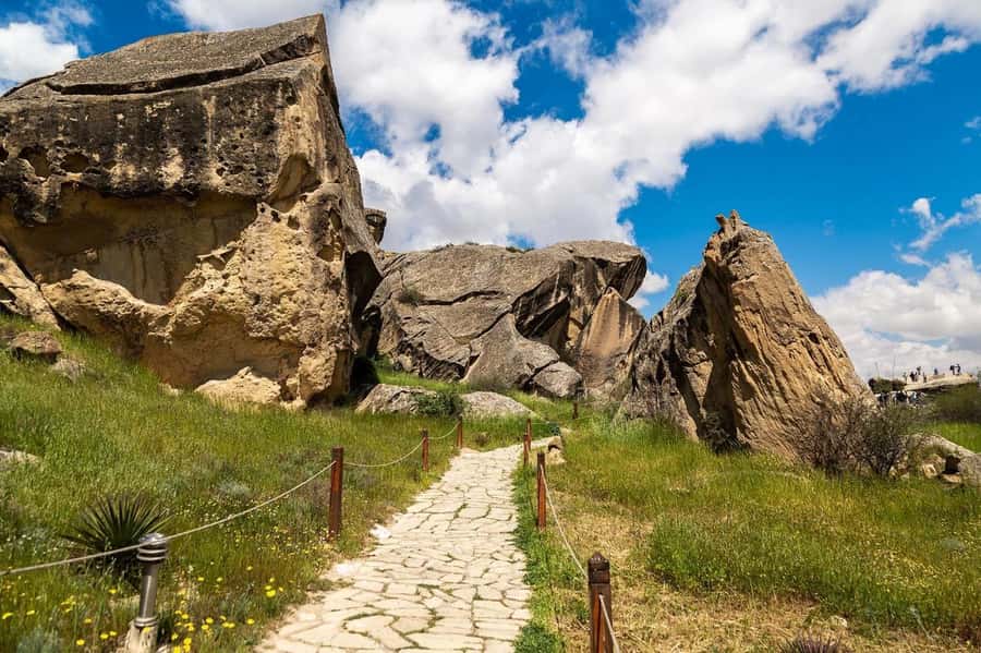 Gobustan and Fire temple Tour with Italian speaking guide - The Heydar Aliyev Center photo stop