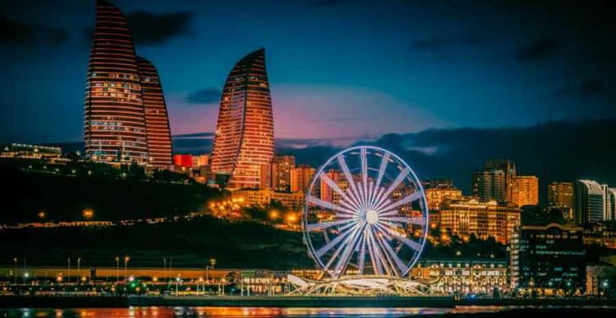 Night Lights of Baku: Guided Tour - Highland Park gives you Baku at a glance