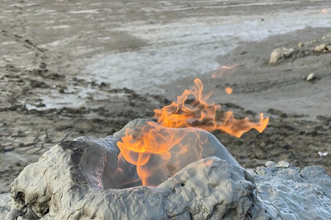 Qobustan rock arts, Mud Volcanoes, Fire temple Ateshgah, Yanardag - Yanar Dag, where the hillside burns